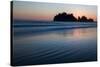 Dusk over James Island at La Push Beach on the the Pacific Northwest, Washington State, United Stat-Martin Child-Stretched Canvas