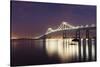 Dusk over Newport Bridge-Michael Blanchette Photography-Stretched Canvas