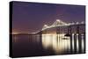 Dusk over Newport Bridge-Michael Blanchette Photography-Stretched Canvas