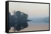 Dusk over Sorpe Dam-Benjamin Engler-Framed Stretched Canvas