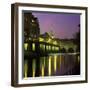 Dusk over the Pulteney Bridge and River Avon, Bath, UNESCO World Heritage Site, Somerset, England-Stuart Black-Framed Photographic Print