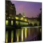 Dusk over the Pulteney Bridge and River Avon, Bath, UNESCO World Heritage Site, Somerset, England-Stuart Black-Mounted Photographic Print