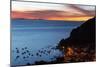 Dusk over the Town of Copacabana and Lake Titicaca-Alex Saberi-Mounted Photographic Print