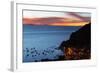 Dusk over the Town of Copacabana and Lake Titicaca-Alex Saberi-Framed Photographic Print