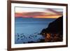 Dusk over the Town of Copacabana and Lake Titicaca-Alex Saberi-Framed Photographic Print