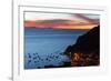 Dusk over the Town of Copacabana and Lake Titicaca-Alex Saberi-Framed Photographic Print