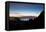 Dusk over the Town of Copacabana and Lake Titicaca-Alex Saberi-Framed Stretched Canvas