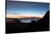 Dusk over the Town of Copacabana and Lake Titicaca-Alex Saberi-Stretched Canvas