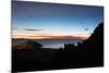 Dusk over the Town of Copacabana and Lake Titicaca-Alex Saberi-Mounted Photographic Print