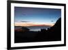 Dusk over the Town of Copacabana and Lake Titicaca-Alex Saberi-Framed Photographic Print