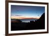 Dusk over the Town of Copacabana and Lake Titicaca-Alex Saberi-Framed Photographic Print