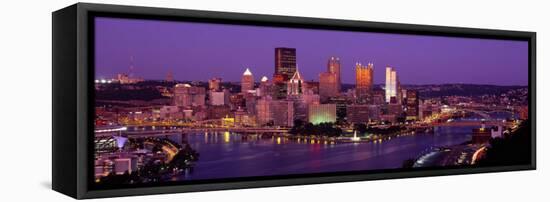 Dusk Pittsburgh Pa, USA-null-Framed Stretched Canvas