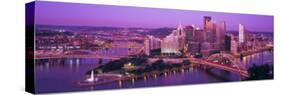 Dusk, Pittsburgh, Pennsylvania, USA-null-Stretched Canvas