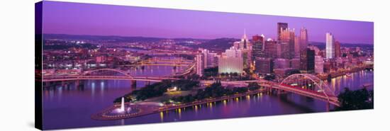 Dusk, Pittsburgh, Pennsylvania, USA-null-Stretched Canvas