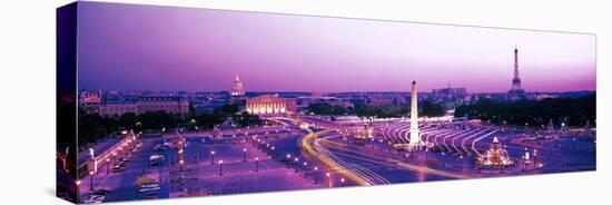 Dusk Place De La Concorde Paris France-null-Stretched Canvas