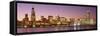 Dusk Skyline Chicago Il, USA-null-Framed Stretched Canvas