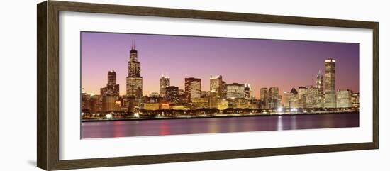 Dusk Skyline Chicago Il, USA-null-Framed Photographic Print