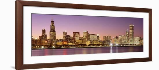 Dusk Skyline Chicago Il, USA-null-Framed Photographic Print