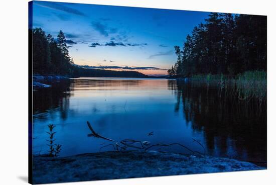 Dusk, Stora Le Lake, Dalsland, Götaland, Sweden-Andrea Lang-Stretched Canvas