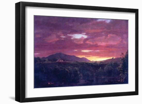 Dusk (Sunset)-Frederic Edwin Church-Framed Art Print