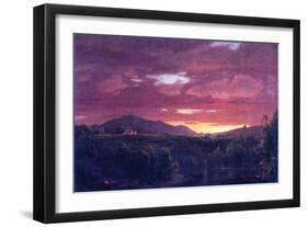 Dusk (Sunset)-Frederic Edwin Church-Framed Art Print