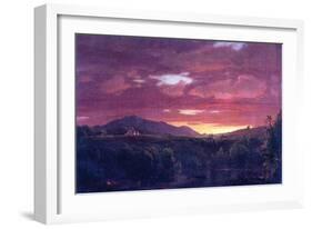 Dusk (Sunset)-Frederic Edwin Church-Framed Art Print