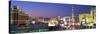 Dusk, the Strip, Las Vegas, Nevada, USA-null-Stretched Canvas