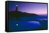 Dusk View of Lighthouse, Nova Scotia-David Nunuk-Framed Stretched Canvas