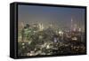 Dusk View of Tokyo from Tokyo City View Observation Deck, Roppongi Hills, Tokyo, Japan-Stuart Black-Framed Stretched Canvas