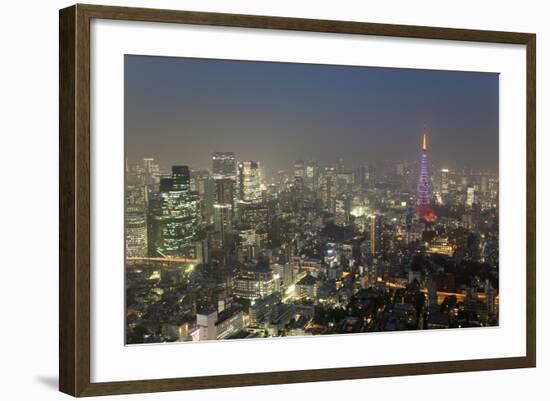 Dusk View of Tokyo from Tokyo City View Observation Deck, Roppongi Hills, Tokyo, Japan-Stuart Black-Framed Photographic Print