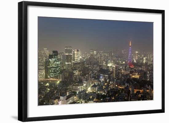 Dusk View of Tokyo from Tokyo City View Observation Deck, Roppongi Hills, Tokyo, Japan-Stuart Black-Framed Photographic Print