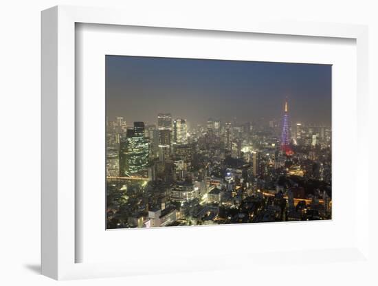 Dusk View of Tokyo from Tokyo City View Observation Deck, Roppongi Hills, Tokyo, Japan-Stuart Black-Framed Photographic Print