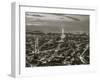 Dusk View over Eiffel Tower and Paris, France-Peter Adams-Framed Photographic Print