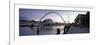 Dusk View Towards Millennium Bridge, River Tyne, Newcastle Upon Tyne, Tyne and Wear, England-Lee Frost-Framed Photographic Print