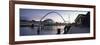 Dusk View Towards Millennium Bridge, River Tyne, Newcastle Upon Tyne, Tyne and Wear, England-Lee Frost-Framed Photographic Print