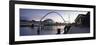 Dusk View Towards Millennium Bridge, River Tyne, Newcastle Upon Tyne, Tyne and Wear, England-Lee Frost-Framed Photographic Print