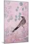 Dusk Wattlebird in Pink-Trudy Rice-Mounted Art Print