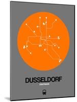 Dusseldorf Orange Subway Map-NaxArt-Mounted Art Print