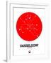 Dusseldorf Red Subway Map-NaxArt-Framed Art Print