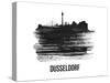 Dusseldorf Skyline Brush Stroke - Black II-NaxArt-Stretched Canvas