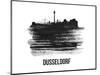 Dusseldorf Skyline Brush Stroke - Black II-NaxArt-Mounted Art Print