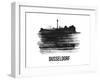 Dusseldorf Skyline Brush Stroke - Black II-NaxArt-Framed Art Print