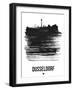 Dusseldorf Skyline Brush Stroke - Black-NaxArt-Framed Art Print