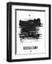 Dusseldorf Skyline Brush Stroke - Black-NaxArt-Framed Art Print