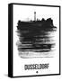 Dusseldorf Skyline Brush Stroke - Black-NaxArt-Framed Stretched Canvas