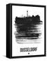 Dusseldorf Skyline Brush Stroke - Black-NaxArt-Framed Stretched Canvas