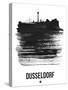 Dusseldorf Skyline Brush Stroke - Black-NaxArt-Stretched Canvas