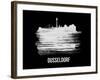 Dusseldorf Skyline Brush Stroke - White-NaxArt-Framed Art Print