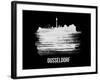 Dusseldorf Skyline Brush Stroke - White-NaxArt-Framed Art Print
