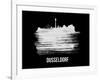 Dusseldorf Skyline Brush Stroke - White-NaxArt-Framed Art Print